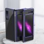 Hurtel Plating Case hard case Electroplating frame Cover for Samsung Galaxy Fold blue
