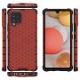 Hurtel Honeycomb Case armor cover with TPU Bumper for Samsung Galaxy A42 5G red
