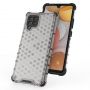 Hurtel Honeycomb Case armor cover with TPU Bumper for Samsung Galaxy A42 5G red