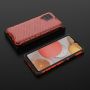 Hurtel Honeycomb Case armor cover with TPU Bumper for Samsung Galaxy A42 5G red