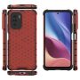 Hurtel Honeycomb Case armor cover with TPU Bumper for Xiaomi Redmi K40 Pro+  /  K40 Pro  /  K40  /  Poco F3 red