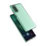 Hurtel Spring Case clear TPU gel protective cover with colorful frame for Samsung Galaxy A02s EU dark pink
