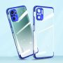 Hurtel Clear Color Case Gel TPU Electroplating frame Cover for Xiaomi Redmi Note 10 5G  /  Poco M3 Pro blue
