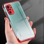 Hurtel Clear Color Case Gel TPU Electroplating frame Cover for Xiaomi Redmi Note 10 5G  /  Poco M3 Pro blue
