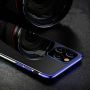 Hurtel Clear Color Case Gel TPU Electroplating frame Cover for Samsung Galaxy A22 4G blue