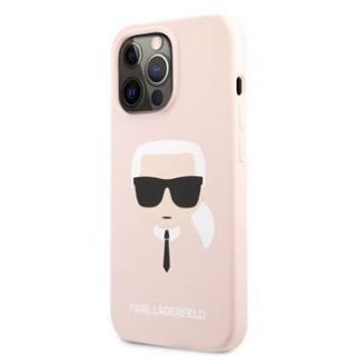 - iPhone 13 Pro Liquid Silicone Karl Head Case Pink rozā
