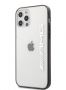 - AMG Apple iPhone 12 / 12 Pro 6.1' Mettalic Black Edges Case Transparent