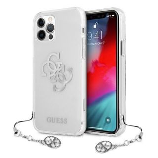 GUESS&nbsp;GUHCP12LKS4GSI iPhone 12 Pro Max 6.7" Transparent hardcase 4G Silver Charms Collection