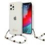 GUESS GUHCP12MKPSWH iPhone 12 / 12 Pro 6.1" Transparent Hardcase White Pearl