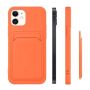 Hurtel Card Case Silicone Wallet Case With Card Slot Documents For Samsung Galaxy S21 + 5G  S21 Plus 5G  Burgundy