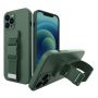 - Hurtel Rope case Gel Lanyard with Chain Purse Lanyard Samsung Galaxy S21 + 5G  S21 Plus 5G  Dark Green