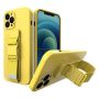 - Hurtel Rope case Gel Lanyard Cover with Chain Purse Lanyard Xiaomi Poco X3 NFC Yellow