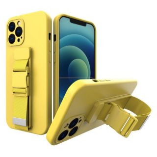 -&nbsp;Hurtel Rope case Gel Lanyard Cover with Chain Purse Lanyard Xiaomi Poco X3 NFC Yellow