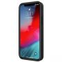 FEOMSHCP12LBK iPhone 12 Pro Max black / black hardcase Off Track Leather Nylon Stripe