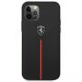 FEOMSHCP12LBK iPhone 12 Pro Max black / black hardcase Off Track Leather Nylon Stripe