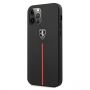 FEOMSHCP12LBK iPhone 12 Pro Max black / black hardcase Off Track Leather Nylon Stripe
