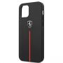 FEOMSHCP12LBK iPhone 12 Pro Max black / black hardcase Off Track Leather Nylon Stripe