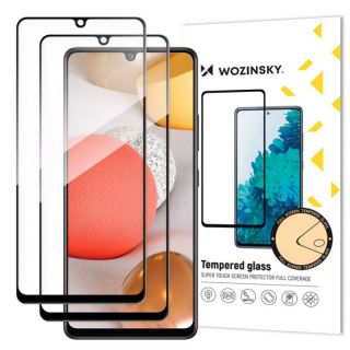 -&nbsp;Wozinsky Wozinsky 2x Tempered Glass Full Glue Super Tough Screen Protector Full Coveraged with Frame Case Friendly for Samsung Galaxy A42 5G black