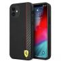 Ferrari Ferrari Ferrari FESAXHCP12SBK iPhone 12 mini 5.4" black / black hardcase On Track Carbon Stripe