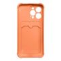Hurtel Card Armor Case Pouch Cover For Xiaomi Redmi Note 10  /  Redmi Note 10S Card Wallet Silicone Armor Cover Air Bag Orange