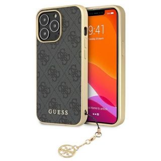 GUESS&nbsp;GUHCP13XGF4GGR iPhone 13 Pro Max 6.7" grey / grey hardcase 4G Charms Collection