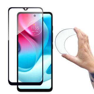 -&nbsp;Hurtel Full Cover Flexi Nano Glass Film Tempered Glass with Moto G60s Frame