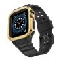 Hurtel Protect Strap Band for Watch 38 / 40 / 41mm Armored Case Strap Black, Gold