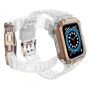 Hurtel Protect Strap Band for Watch 42 / 44 / 45mm Armored Case Strap White, Rose Gold