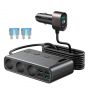 - Joyroom Joyroom JR-CL06 9in1 car charger 154W 5x USB-A  /  USB-C  /  3x cigarette lighter socket PD QC PPS black