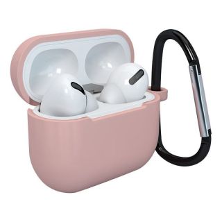 -&nbsp;Hurtel Case for AirPods 3 silicone soft case for headphones + keychain lobster clasp pendant pink  case D