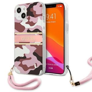 GUESS&nbsp;Guess Guess GUHCP13SKCABPI iPhone 13 mini 5.4" pink / pink hardcase Camo Strap Collection