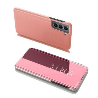 -&nbsp;Hurtel - Clear View Case Flip Cover for Samsung Galaxy S22 +  S22 Plus  pink