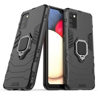 -&nbsp;Hurtel Ring Armor tough hybrid case cover + magnetic holder for Samsung Galaxy A03s  166.5  black