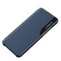 Hurtel Eco Leather View Case elegant case with a flap and stand function for Samsung Galaxy A73 blue