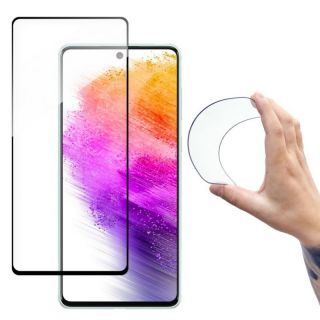 -&nbsp;Wozinsky Wozinsky Full Cover Flexi Nano glass film tempered glass with a frame for Samsung Galaxy A73 transparent