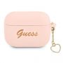 GUESS GUAPLSCHSP AirPods Pro cover pink / pink Silicone Charm Heart Collection