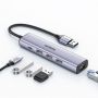 - Ugreen Ugreen multifunctional adapter HUB USB 3.0 3 x USB  /  Ethernet RJ-45  /  USB Type C PD gray  CM475