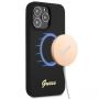 GUESS GUHMP13LLSLMGBK iPhone 13 Pro  /  13 6.1" black / black hardcase Silicone Script Gold Logo MagSafe