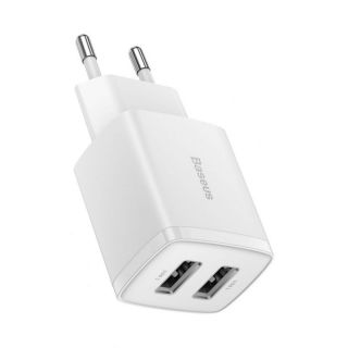 Baseus&nbsp;Compact charger 2x USB 10.5W white  CCXJ010202