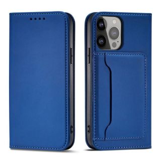 -&nbsp;Hurtel Magnet Card Case for iPhone 13 cover card wallet card stand blue