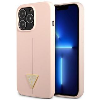 GUESS&nbsp;GUHCP13LSLTGP iPhone 13 Pro  /  13 6.1" pink / pink hardcase Silicone Triangle