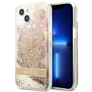 GUESS&nbsp;Guess Guess GUHCP13SLFLSD iPhone 13 mini 5.4" gold / gold hardcase Paisley Liquid Glitter