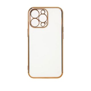 -&nbsp;Hurtel Lighting Color Case for Xiaomi Redmi Note 11 gel cover with gold frame white