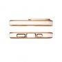 Hurtel Lighting Color Case for Xiaomi Redmi Note 11 gel cover with gold frame white