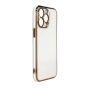 Hurtel Lighting Color Case for Xiaomi Redmi Note 11 gel cover with gold frame white