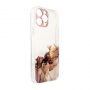 Hurtel Marble Case for Xiaomi Redmi Note 11 Gel Cover Marble Brown