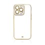 Hurtel Fashion Case Cover for Xiaomi Redmi Note 11 Pro Gold Frame Gel Cover White