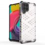 Hurtel Honeycomb case armored cover with a gel frame for Samsung Galaxy M53 5G transparent
