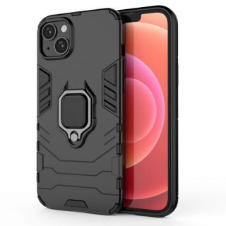 -&nbsp;Hurtel Ring Armor case for iPhone 14 Plus armored cover magnetic holder ring black