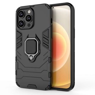 -&nbsp;Hurtel Ring Armor case for iPhone 14 Pro armored cover magnetic holder ring black